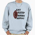 Eat Sleep Rugby Repeat 8 Sweatshirt - Unique Graphic Men Women - T-Shirt, Sweatshirt, Hoodie