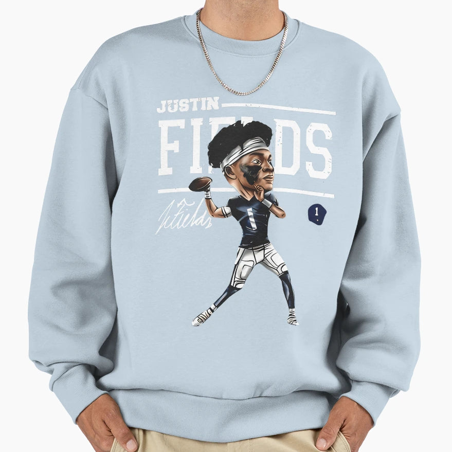 Justin Fields Bears Star Sweatshirt - Unique Graphic for Adults - T-Shirt, Sweatshirt, Hoodie