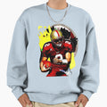 Abstract Modern Football Player Sweatshirt - Minimalist Print for Adults - T-Shirt, Sweatshirt, Hoodie