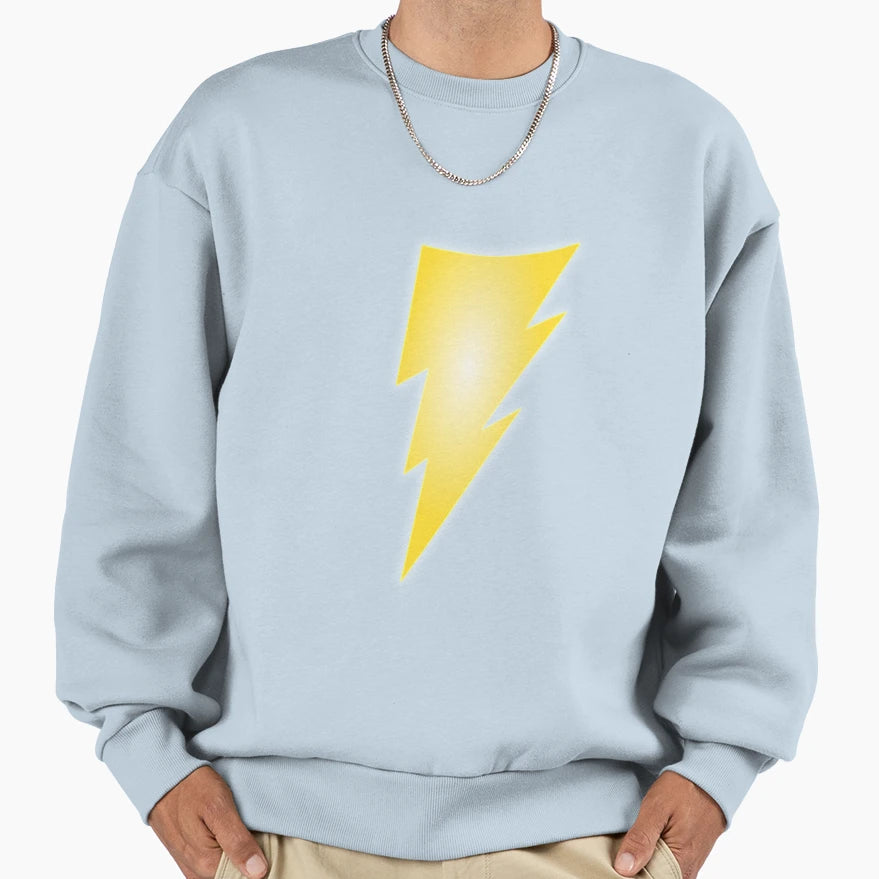 Black Adam Lightning Sweatshirt - Casual Everyday Wear Unisex - T-Shirt, Sweatshirt, Hoodie