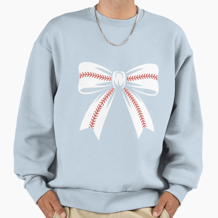 Baseball Coquette Bow Baseball Mom Sweatshirt - Streetwear Style Men Women - T-Shirt, Sweatshirt, Hoodie
