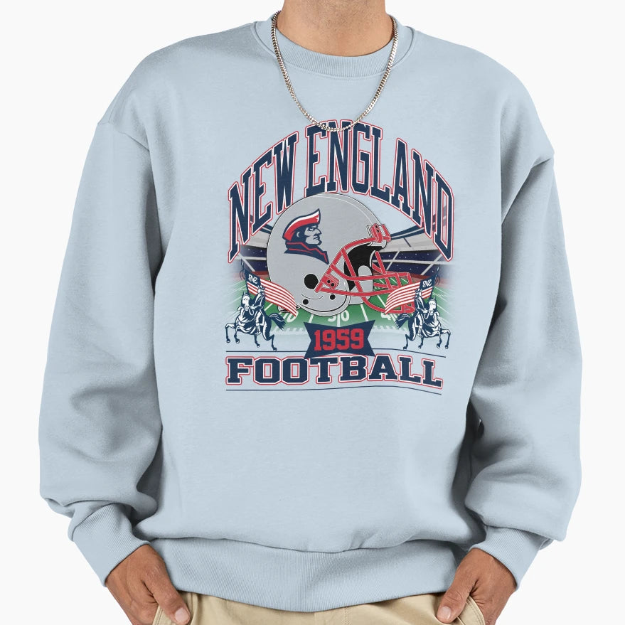 New England Football Gridiron Legacy Sweatshirt - Trendy Graphic for Adults - T-Shirt, Sweatshirt, Hoodie