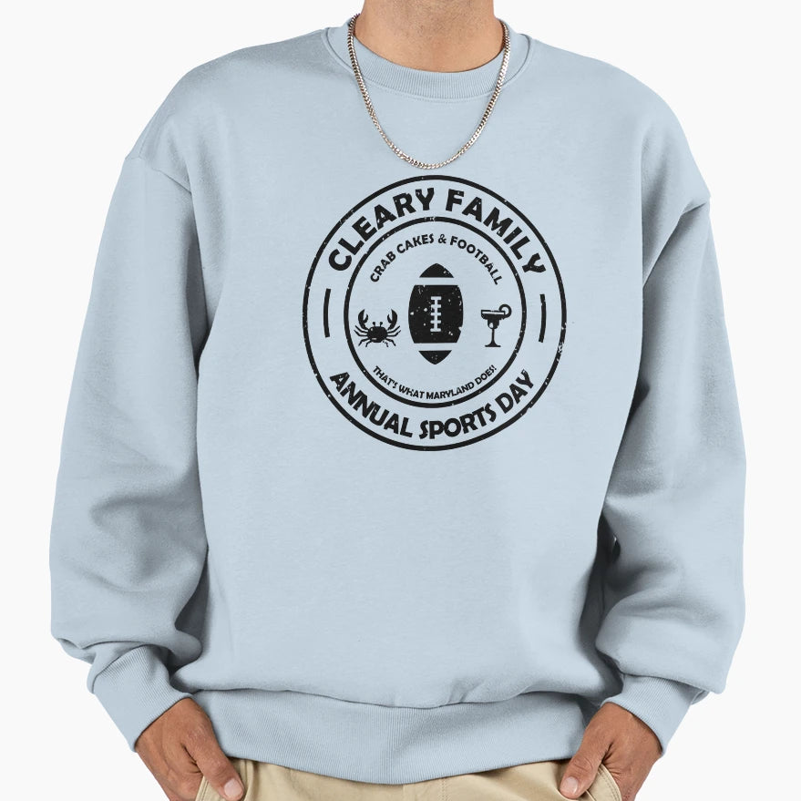 Cleary Family Football Sweatshirt - Aesthetic Graphic for Adults - T-Shirt, Sweatshirt, Hoodie