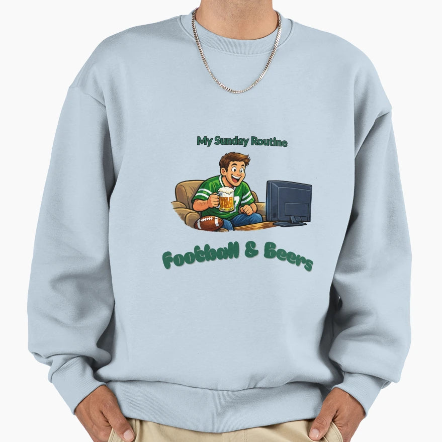 New York Jets My Sunday Routine Sweatshirt - Trendy Graphic Men Women - T-Shirt, Sweatshirt, Hoodie