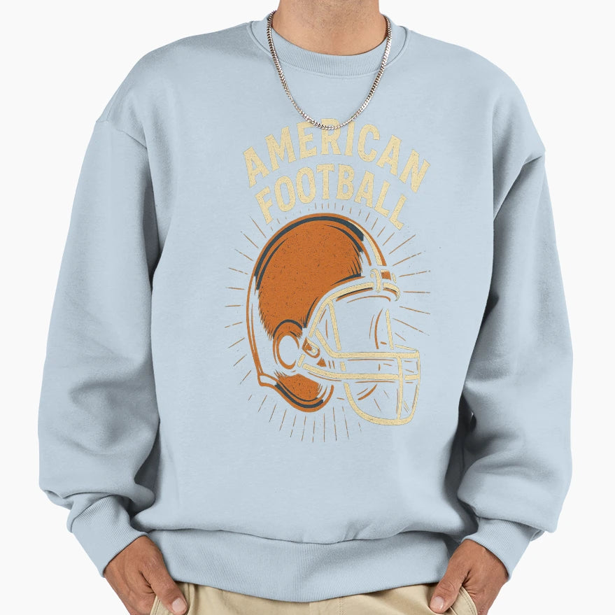 American Football Helmet Sweatshirt - Fun Novelty Design Men Women - T-Shirt, Sweatshirt, Hoodie