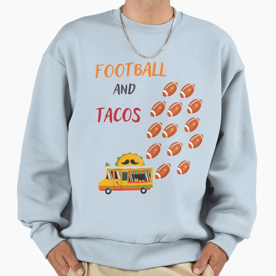Football And Tacos Fitted T-Shirt - Fun Novelty Design Men Women - T-Shirt, Sweatshirt, Hoodie