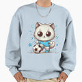 Football Cat Sweatshirt - Graphic Print Men Women - T-Shirt, Sweatshirt, Hoodie