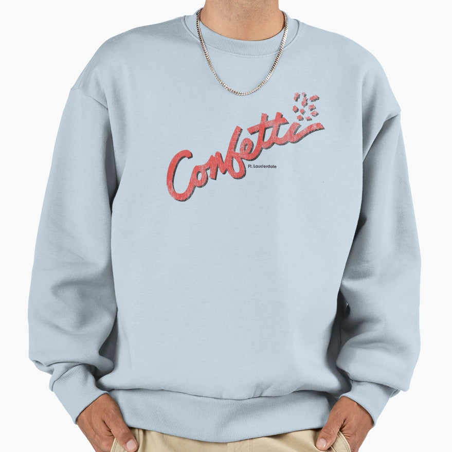 Confetti Ft Lauderdale Fl Sweatshirt - Casual Everyday Wear for Adults - T-Shirt, Sweatshirt, Hoodie