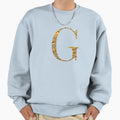 Letter G Gold Luxury Alphabet Sweatshirt - Unique Graphic Men Women - T-Shirt, Sweatshirt, Hoodie