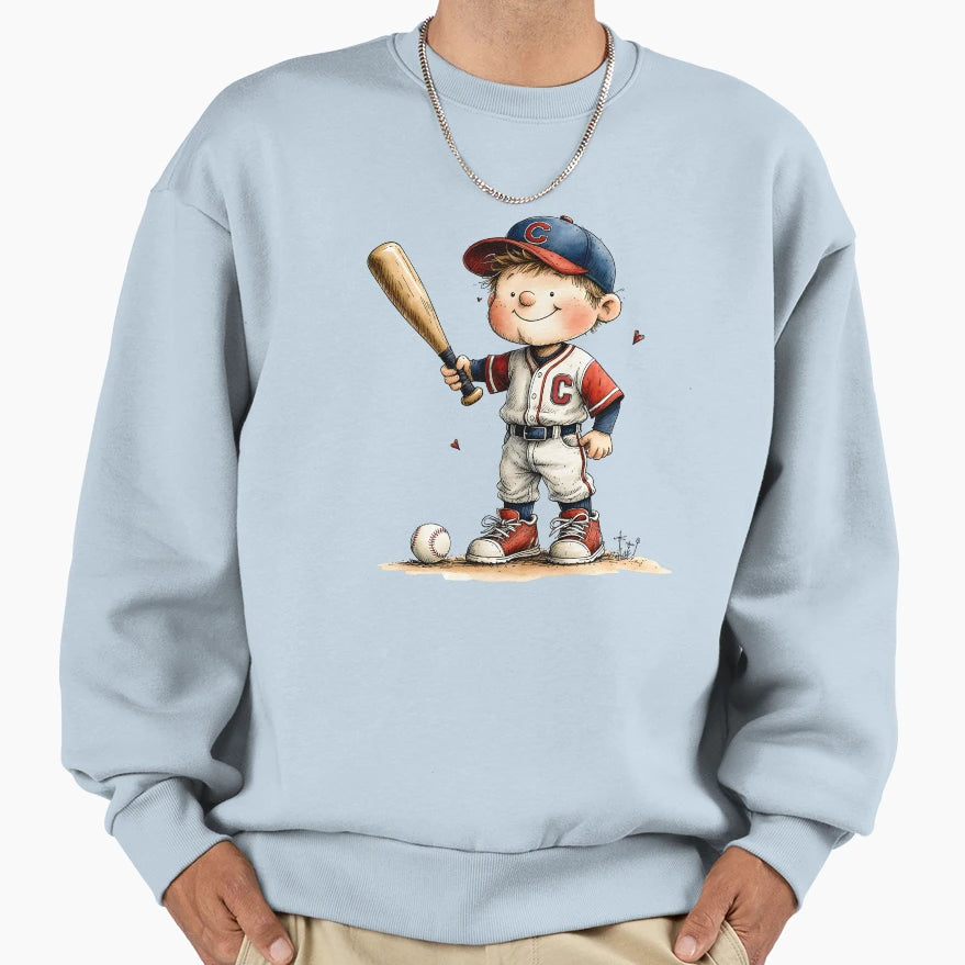 Little Baseball Ready To Hit Sweatshirt - Aesthetic Graphic for Adults - T-Shirt, Sweatshirt, Hoodie