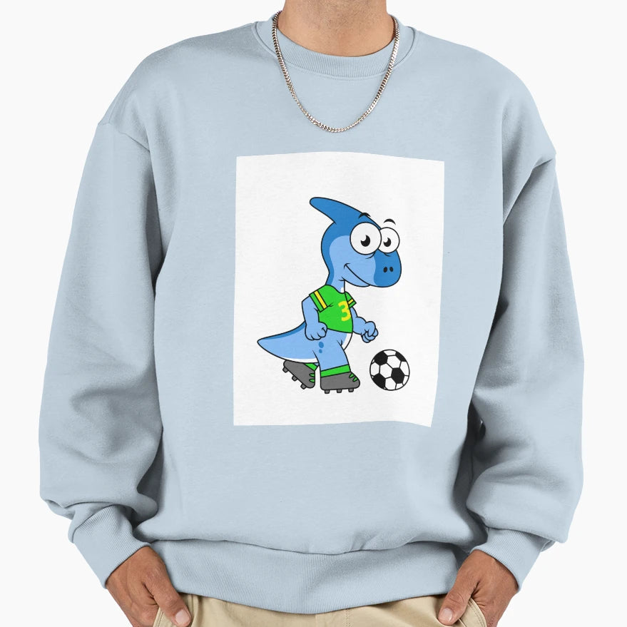Illustration Parasaurolophus Sweatshirt - Novelty Apparel for Adults - T-Shirt, Sweatshirt, Hoodie