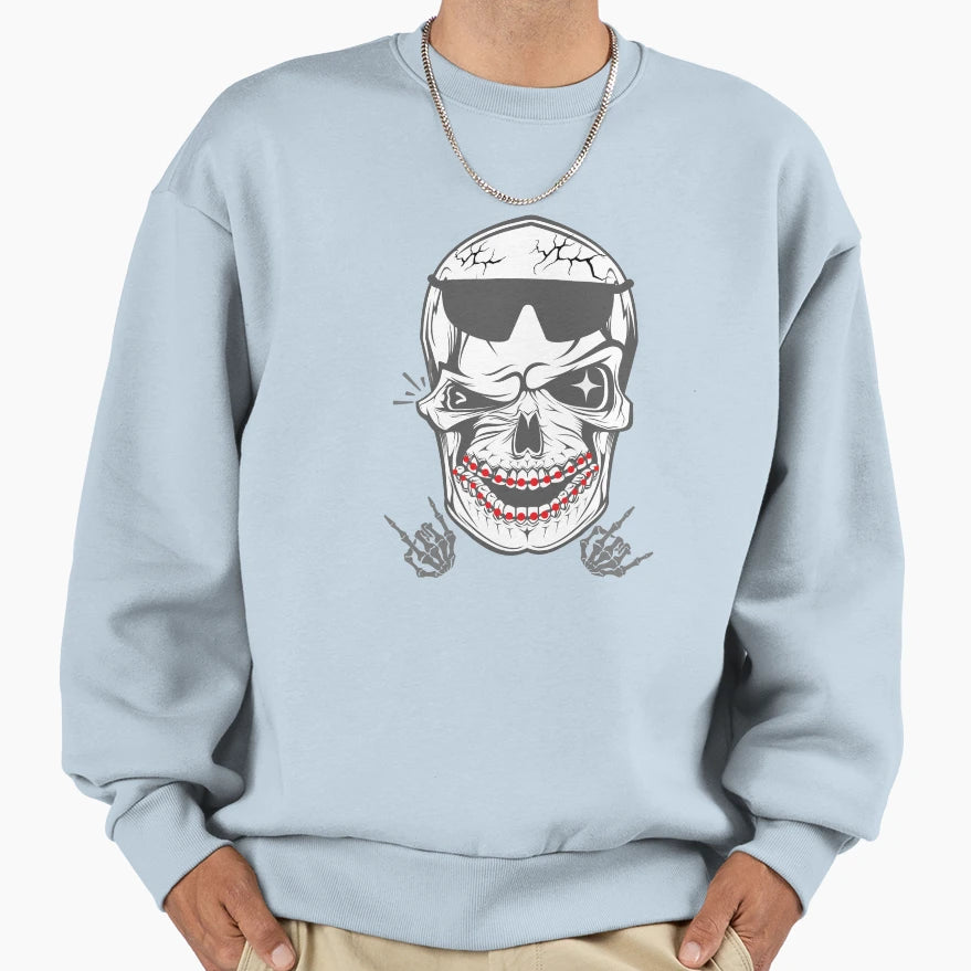 Cracked Skull Rock Art Sweatshirt - Fun Novelty Design Men Women - T-Shirt, Sweatshirt, Hoodie