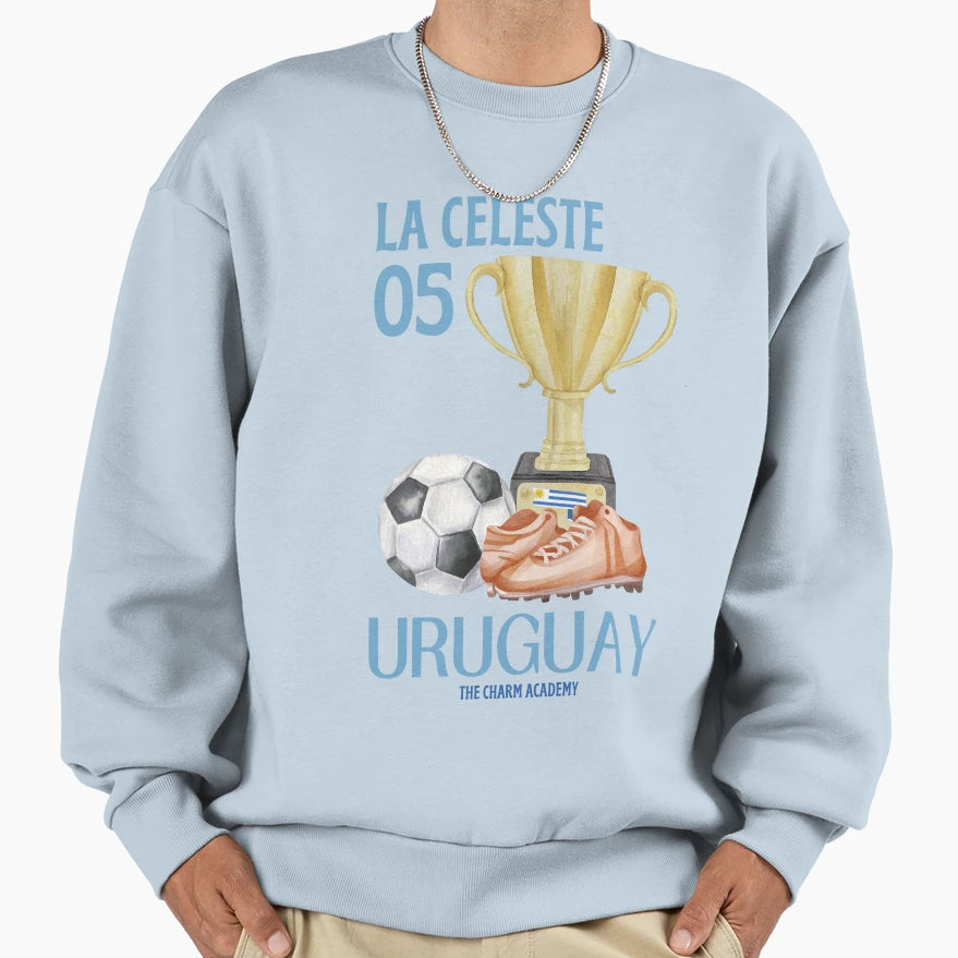 La Celeste Uruguay Sweatshirt - Streetwear Style for Adults - T-Shirt, Sweatshirt, Hoodie