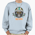 Miami Football Helmet Sugar Skull Sweatshirt - Custom Art Print for Adults - T-Shirt, Sweatshirt, Hoodie