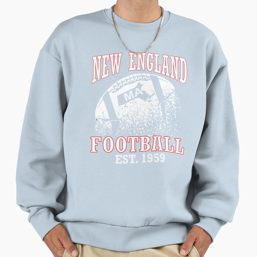 New England Football Sweatshirt - Graphic Print for Adults - T-Shirt, Sweatshirt, Hoodie