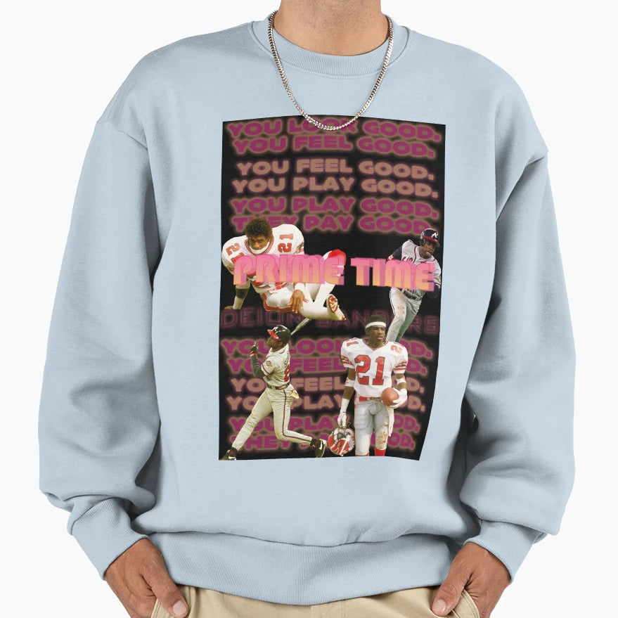 Prime Time Deion Sanders Sweatshirt - Trendy Graphic Unisex - T-Shirt, Sweatshirt, Hoodie