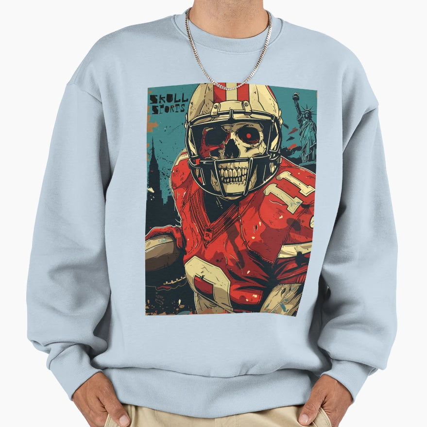 American Football Skull Skull Sweatshirt - Custom Art Print for Adults - T-Shirt, Sweatshirt, Hoodie