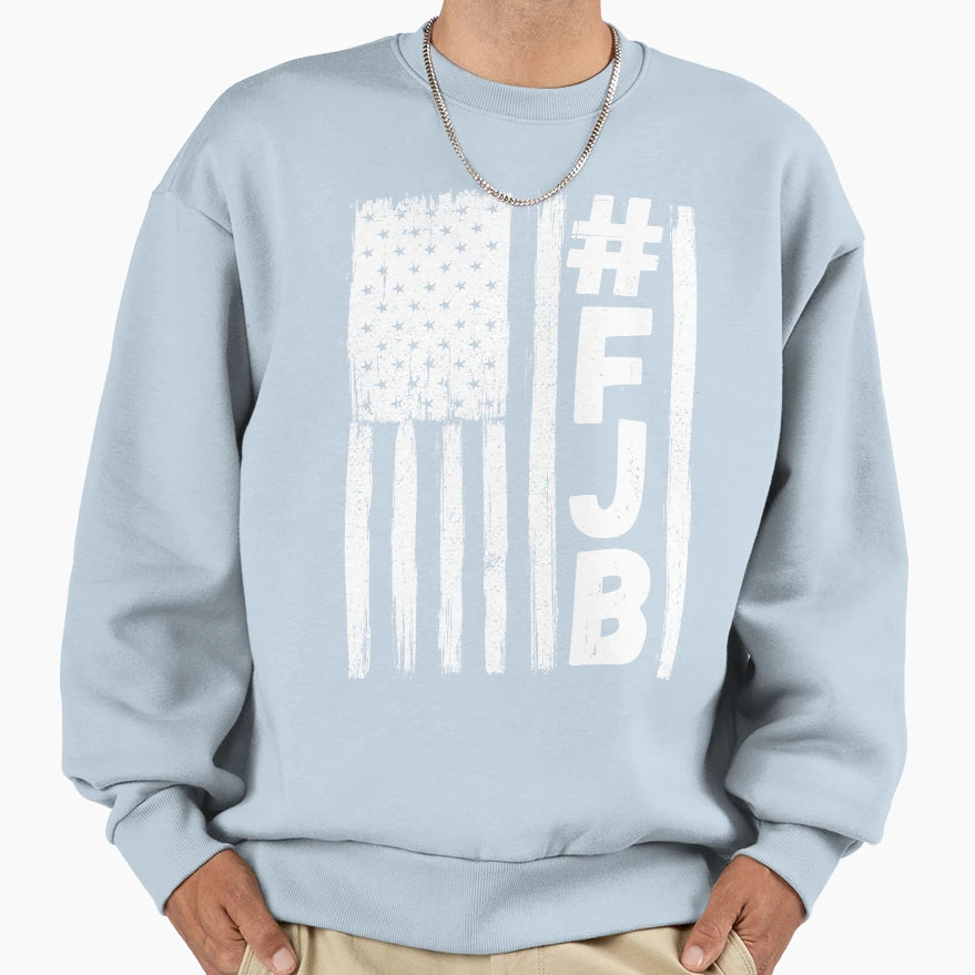 Fjb F Joe Biden Distressed Us Flag Sweatshirt - Minimalist Print Men Women - T-Shirt, Sweatshirt, Hoodie
