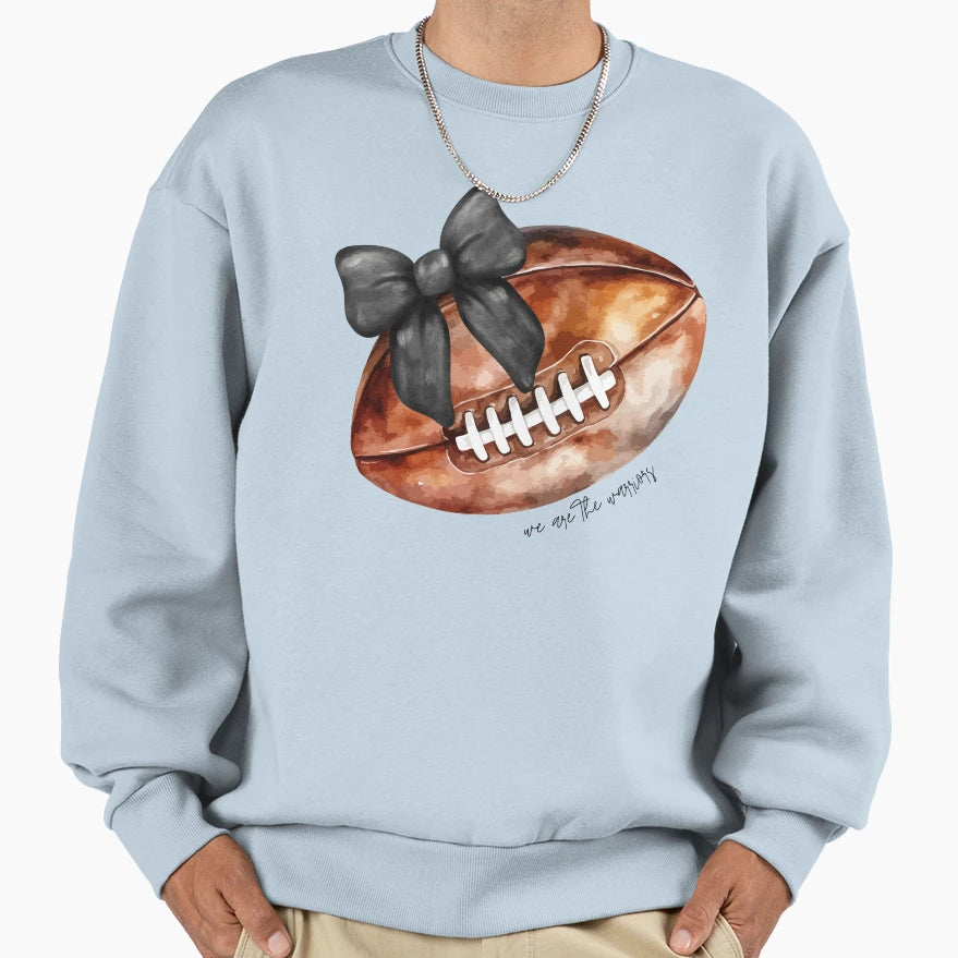 Football Mom Black Coquette Bows Sweatshirt - Aesthetic Graphic for Adults - T-Shirt, Sweatshirt, Hoodie