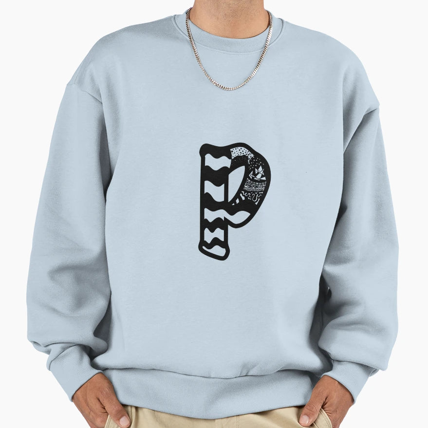 P Zentangle Sweatshirt - Unique Graphic Men Women - T-Shirt, Sweatshirt, Hoodie