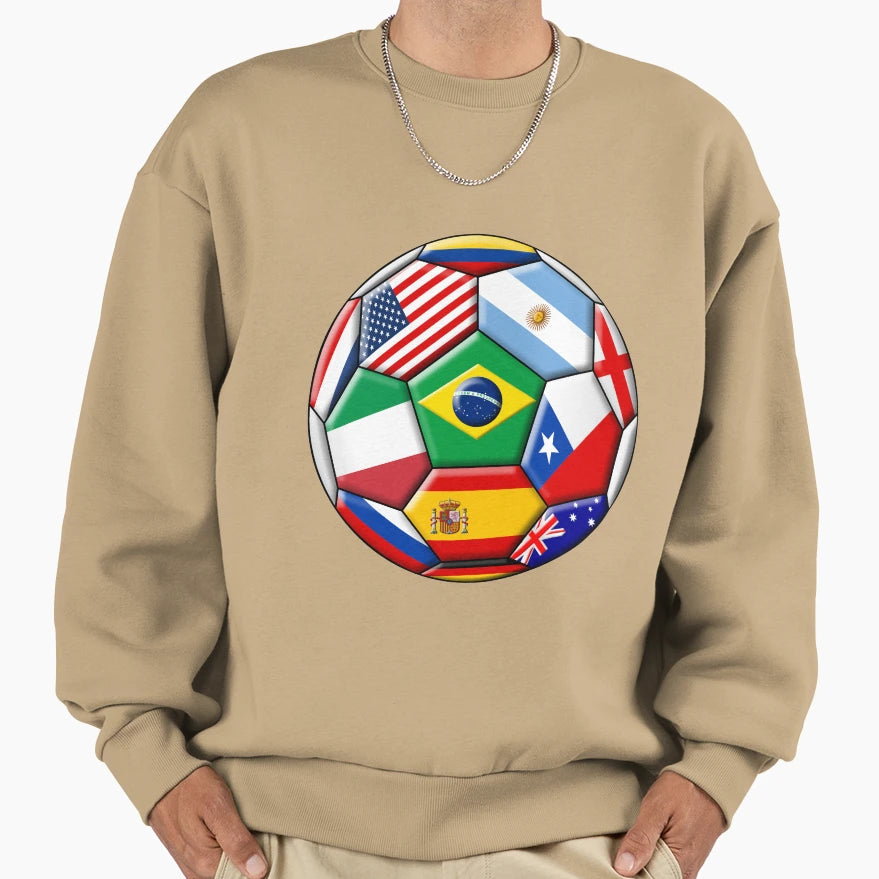 Soccer Various Flags Sweatshirt - Custom Art Print Men Women - T-Shirt, Sweatshirt, Hoodie