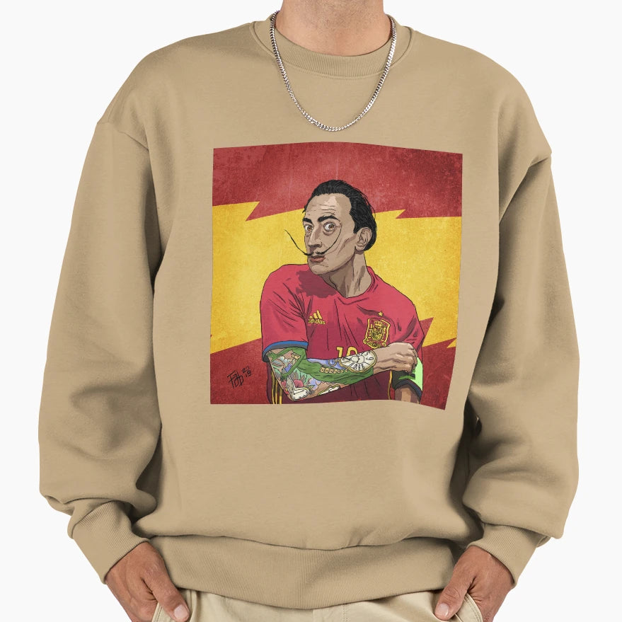 Salvador El Loco Dal Delantero Sweatshirt - Custom Art Print for Adults - T-Shirt, Sweatshirt, Hoodie
