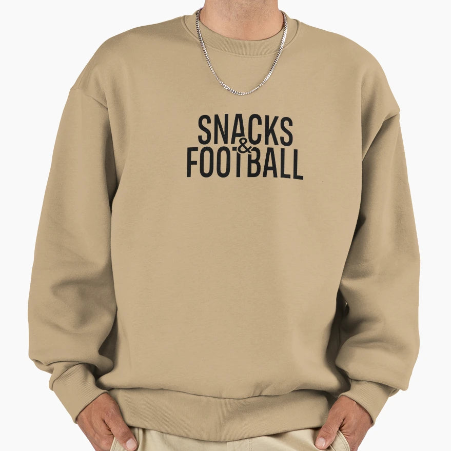 Snacks And Football Aa0178B Sweatshirt - Fun Novelty Design for Adults - T-Shirt, Sweatshirt, Hoodie