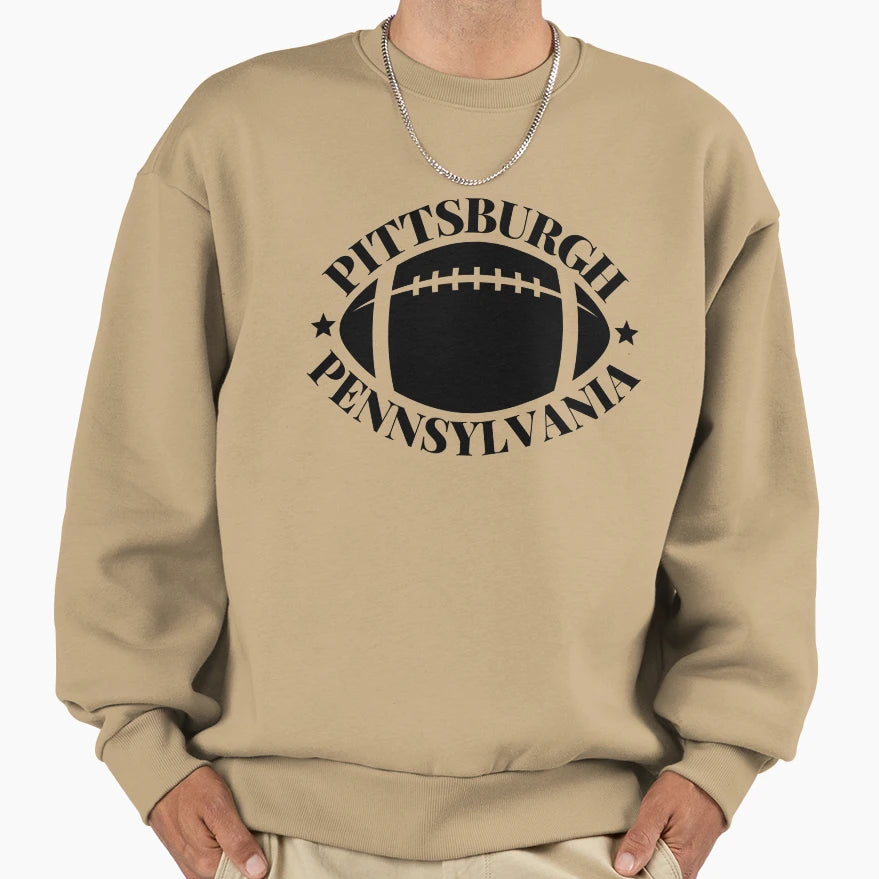 Pittsburgh Pennsylvania Football Sweatshirt - Unique Graphic for Adults - T-Shirt, Sweatshirt, Hoodie