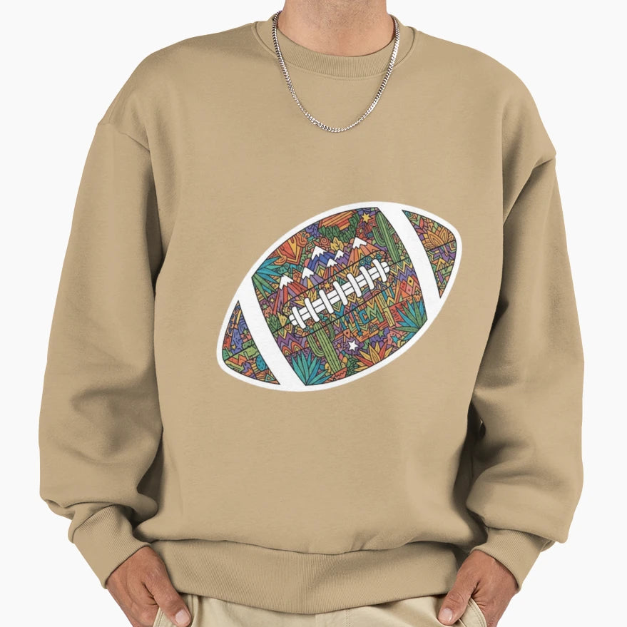 Colorful Desert Football Sweatshirt - Fun Novelty Design for Adults - T-Shirt, Sweatshirt, Hoodie