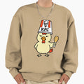 Grumpy Kfc Chick Sweatshirt - Custom Art Print Unisex - T-Shirt, Sweatshirt, Hoodie