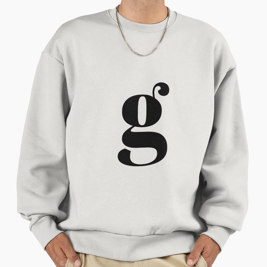 G Initial Sweatshirt - Minimalist Print Unisex - T-Shirt, Sweatshirt, Hoodie