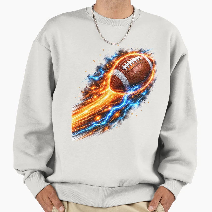 Fire And Lightning American Sweatshirt - Trendy Graphic for Adults - T-Shirt, Sweatshirt, Hoodie