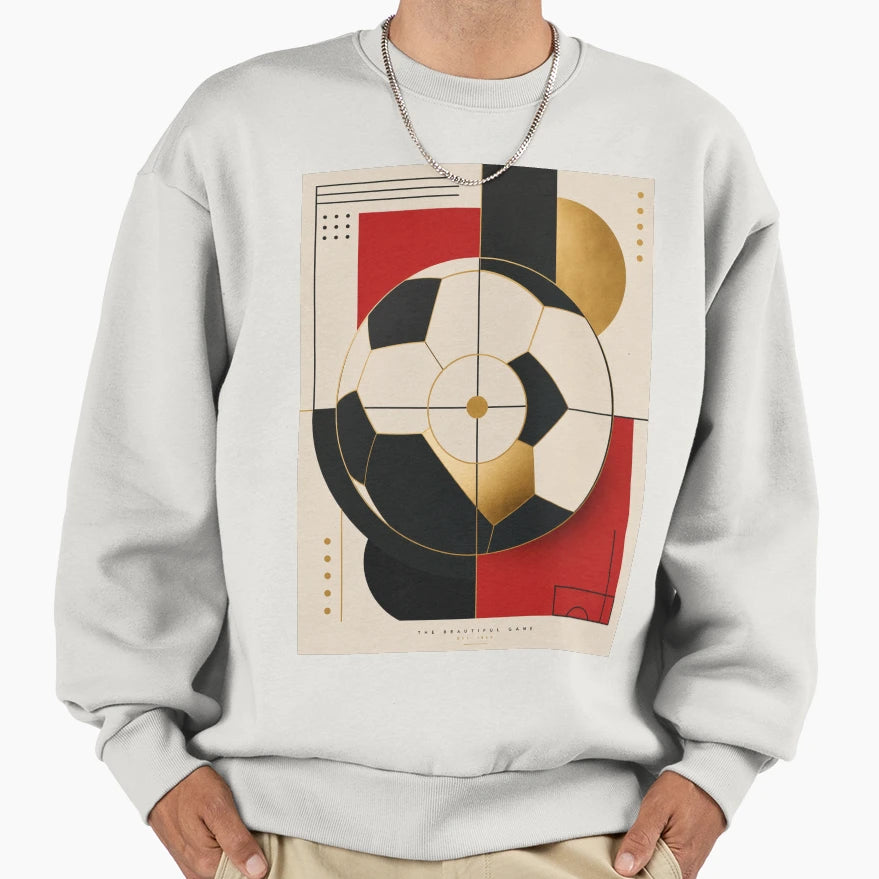 Geometric Soccer Ball Sweatshirt - Minimalist Print Unisex - T-Shirt, Sweatshirt, Hoodie