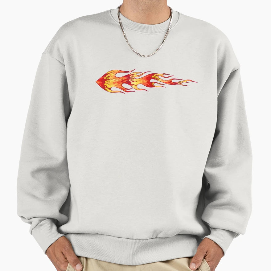 Red Flames Sweatshirt - Unique Graphic Men Women - T-Shirt, Sweatshirt, Hoodie