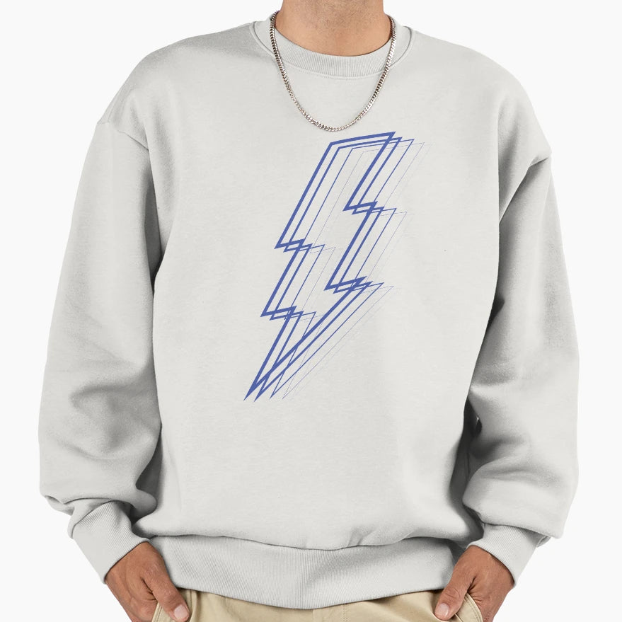 Blue Lightning Sweatshirt - Novelty Apparel for Adults - T-Shirt, Sweatshirt, Hoodie