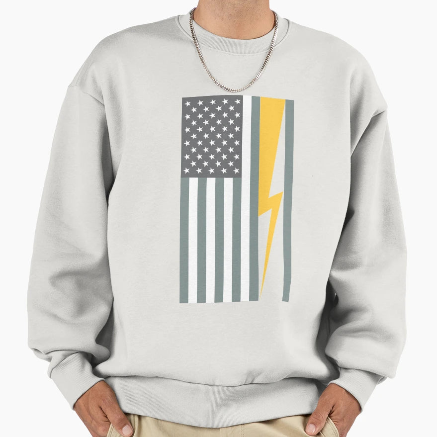 Electrician Flag Us Sweatshirt - Aesthetic Graphic for Adults - T-Shirt, Sweatshirt, Hoodie