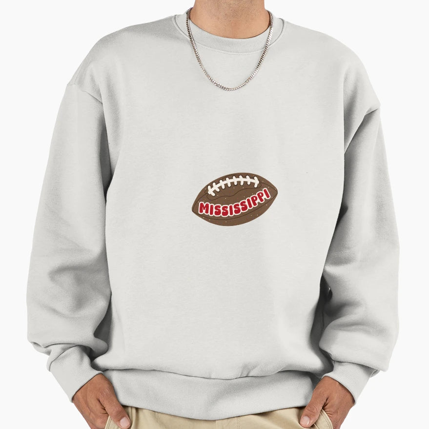 Mississippi Football Sweatshirt - Minimalist Print Men Women - T-Shirt, Sweatshirt, Hoodie