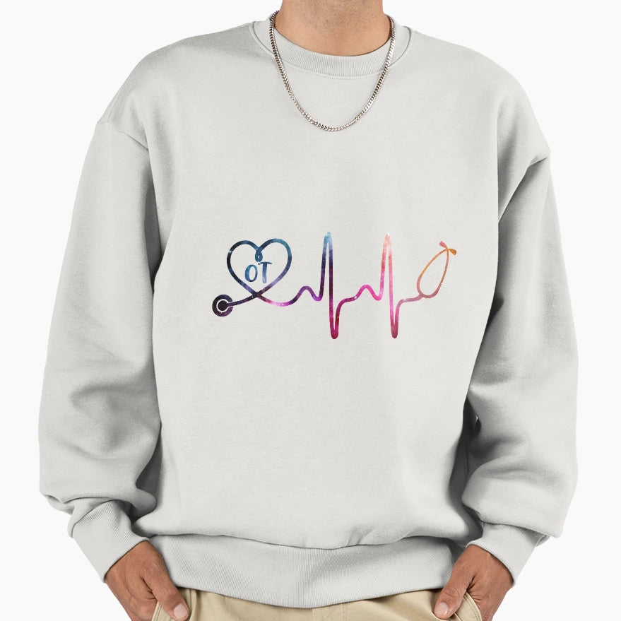 Occupational Therapy Heartbeat Sweatshirt - Casual Everyday Wear Men Women - T-Shirt, Sweatshirt, Hoodie