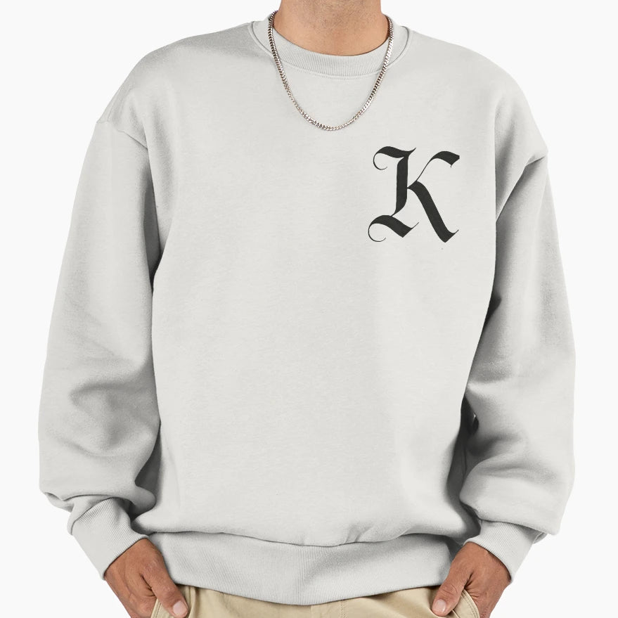 Letter K Initial K Sweatshirt - Streetwear Style Men Women - T-Shirt, Sweatshirt, Hoodie