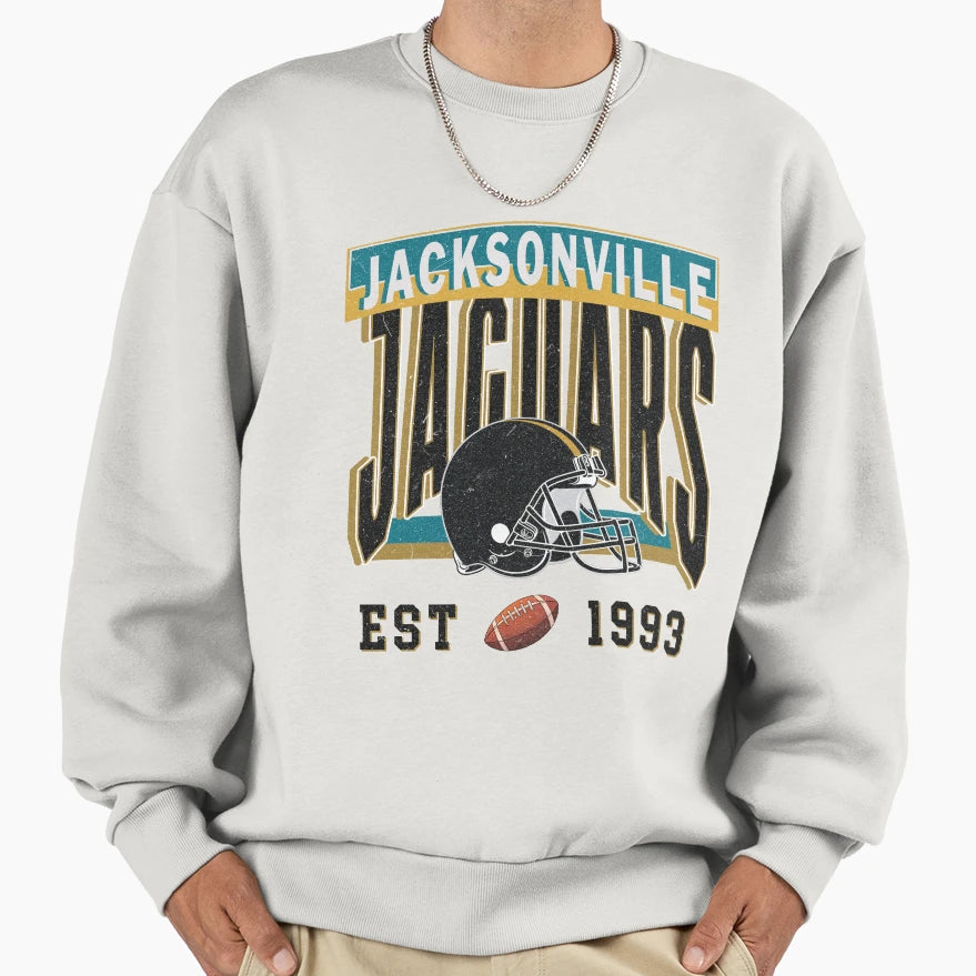 Jacksonville Jaguars Helemt Sweatshirt - Minimalist Print Men Women - T-Shirt, Sweatshirt, Hoodie