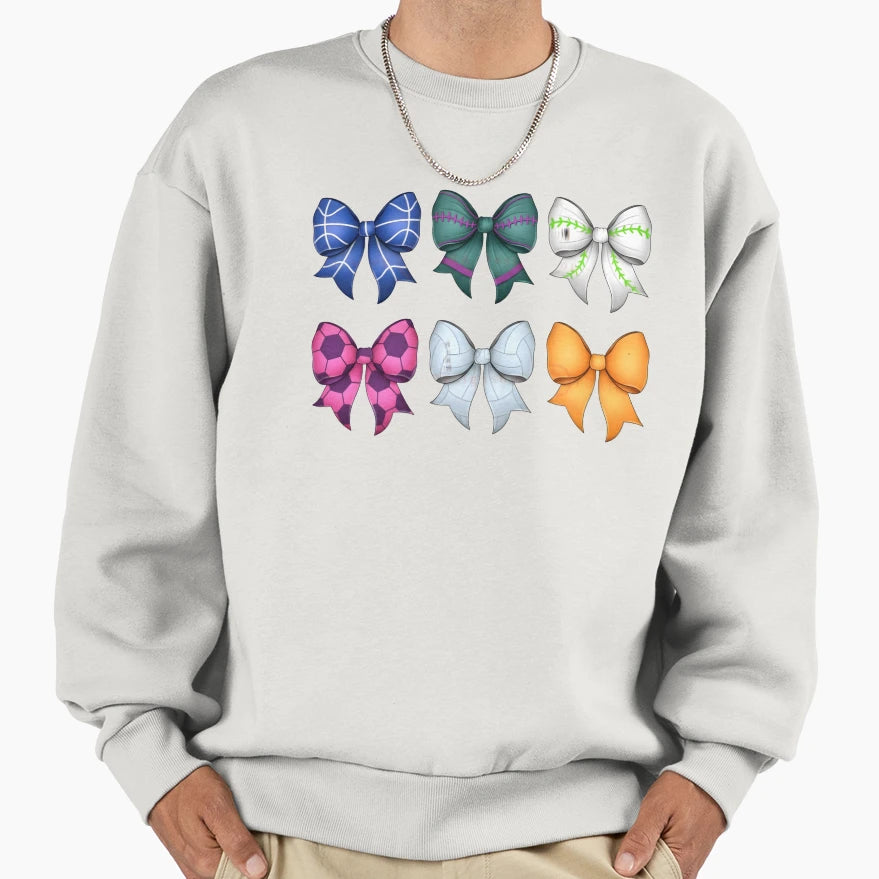 Sports Coquette Bow Game Day Sweatshirt - Trendy Graphic Unisex - T-Shirt, Sweatshirt, Hoodie