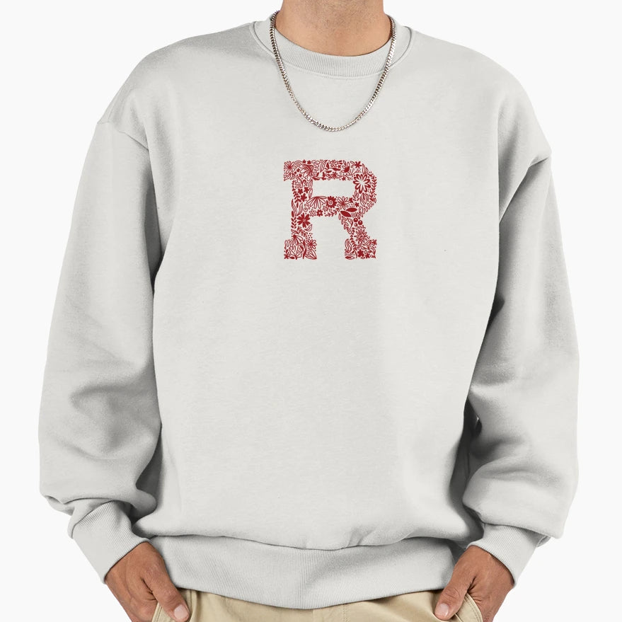 University Redlands R Floral Sweatshirt - Fun Novelty Design for Adults - T-Shirt, Sweatshirt, Hoodie