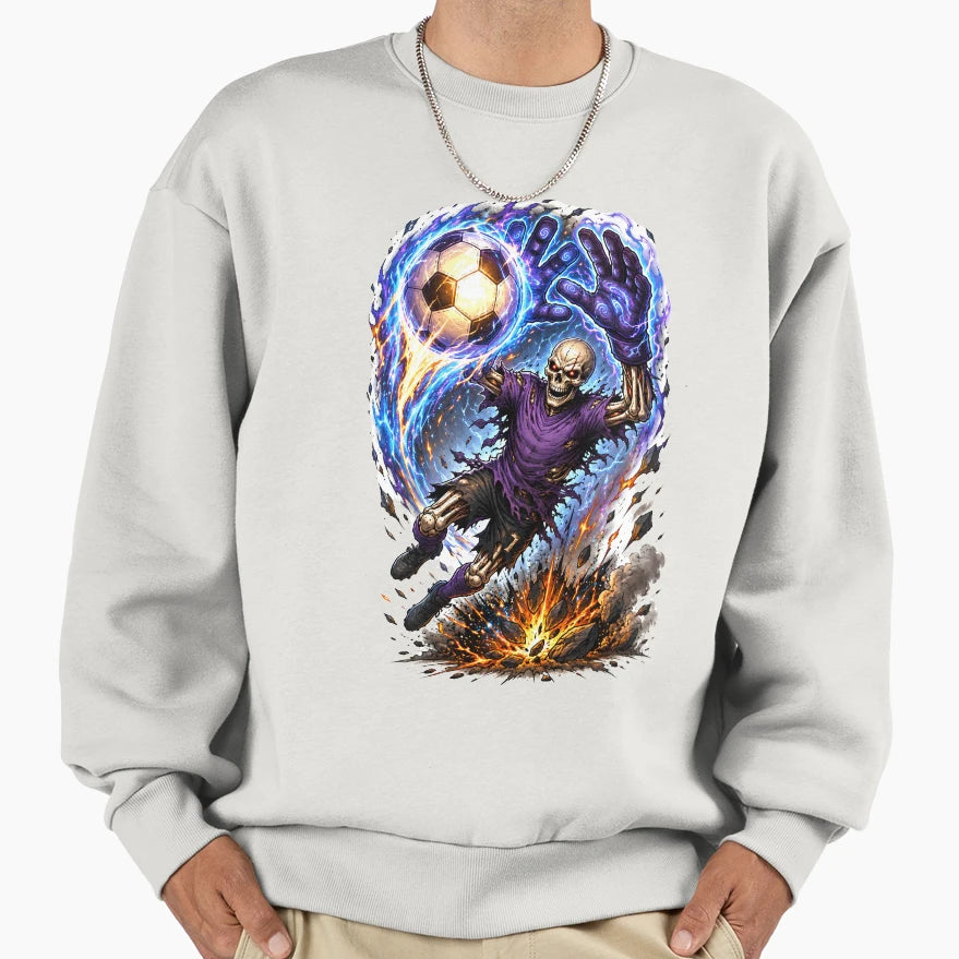 Skullkeeper Goalkeeper Dark Fantasy Sweatshirt - Aesthetic Graphic Unisex - T-Shirt, Sweatshirt, Hoodie