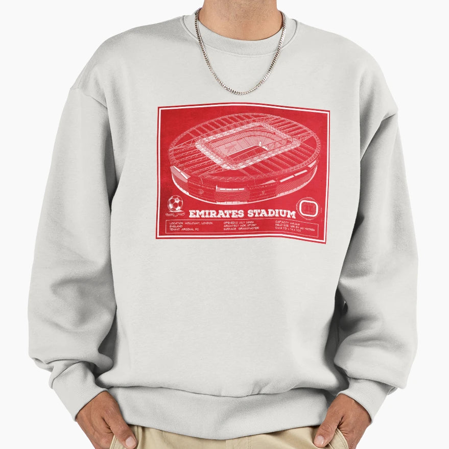Emirates Stadium Sweatshirt - Minimalist Print Unisex - T-Shirt, Sweatshirt, Hoodie