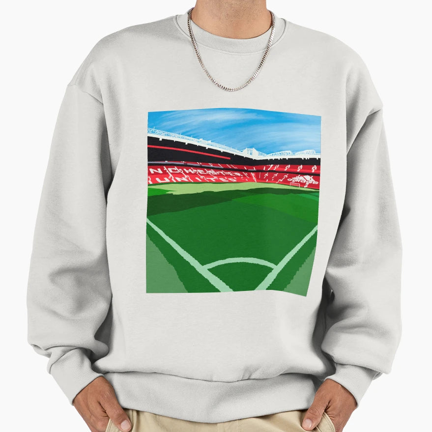Majestic Old Trafford Iconic Football Sweatshirt - Minimalist Print Unisex - T-Shirt, Sweatshirt, Hoodie