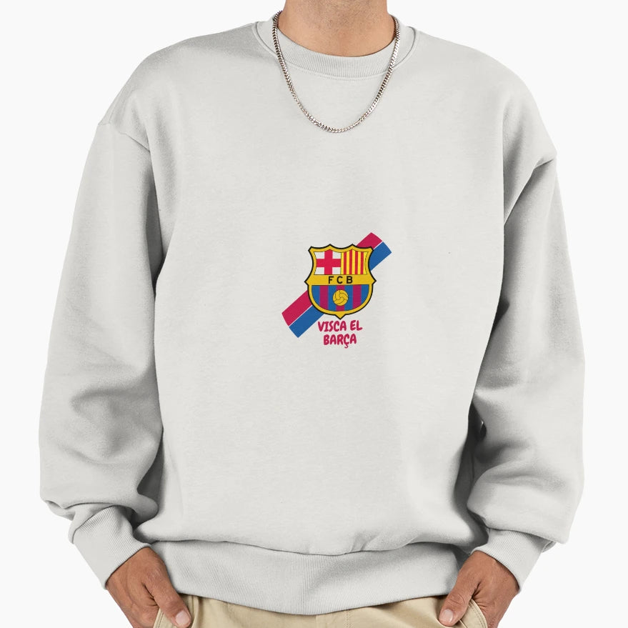 Fc Barcelona Sweatshirt - Minimalist Print for Adults - T-Shirt, Sweatshirt, Hoodie