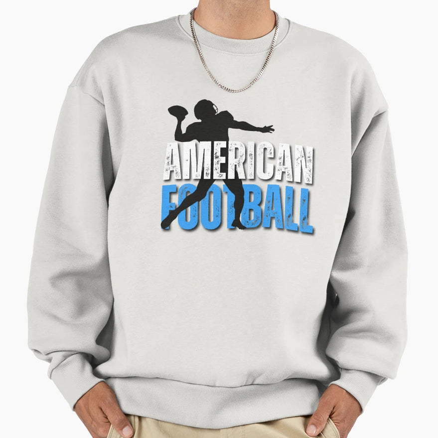 American Football Grunge Typography T-Shirt - Fun Novelty Design Men Women - T-Shirt, Sweatshirt, Hoodie