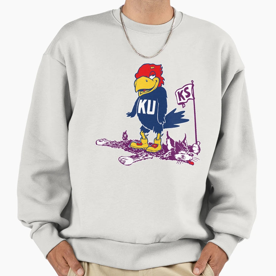 Ku Vs K State Mascot Sweatshirt - Graphic Print Unisex - T-Shirt, Sweatshirt, Hoodie