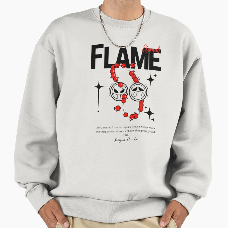 Flame Sweatshirt - Casual Everyday Wear for Adults - T-Shirt, Sweatshirt, Hoodie