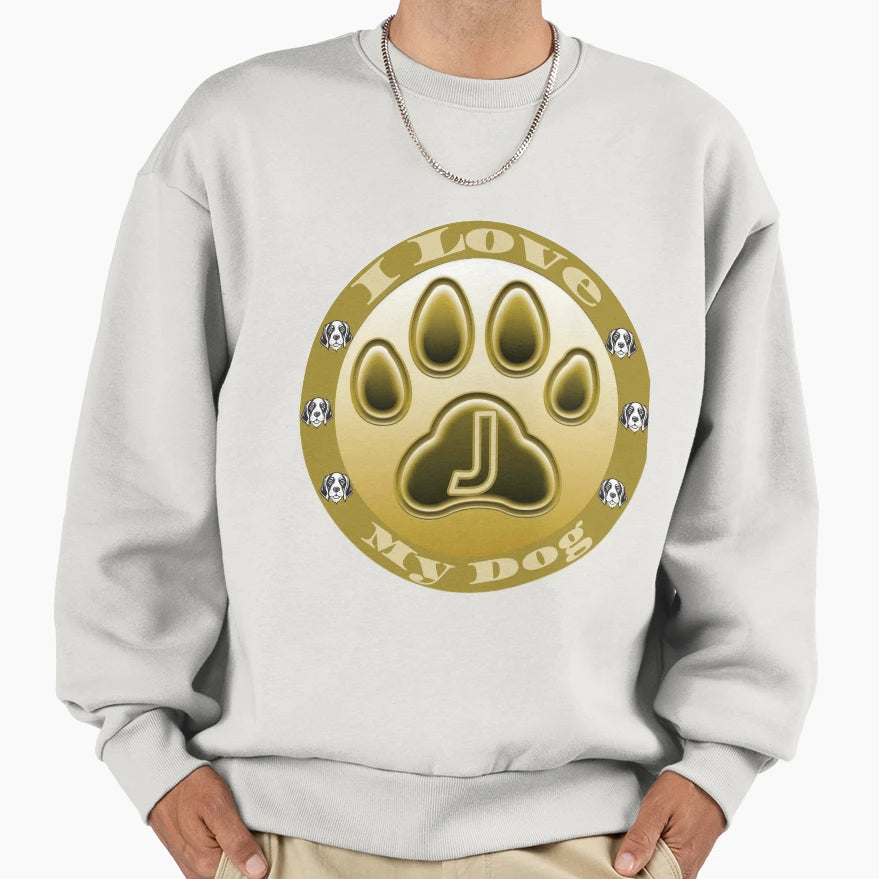Love Dog J Sweatshirt - Unique Graphic Unisex - T-Shirt, Sweatshirt, Hoodie